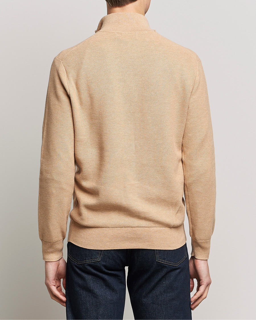 Herre | Trøjer | Polo Ralph Lauren | Cotton Half Zip Camel Melange
