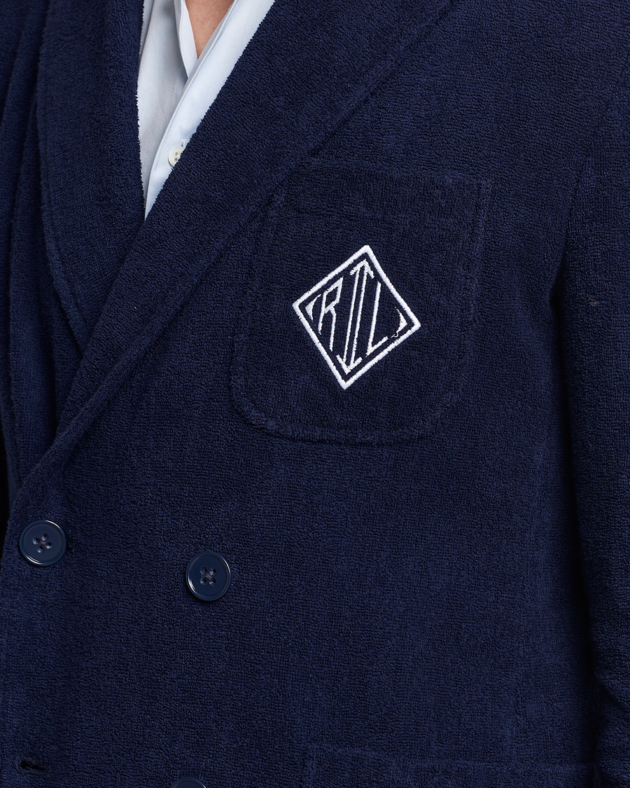 Herre | Blazere & jakker | Ralph Lauren Purple Label | Knitted Terry Cloth Blazer Navy