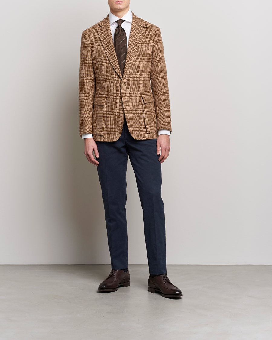 Herre | Blazere & jakker | Ralph Lauren Purple Label | Glenplaid Sportcoat Beige/Brown