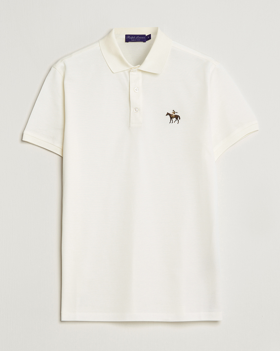 Herre | Polotrøjer | Ralph Lauren Purple Label | Mercerized Cotton Polo Classic Cream