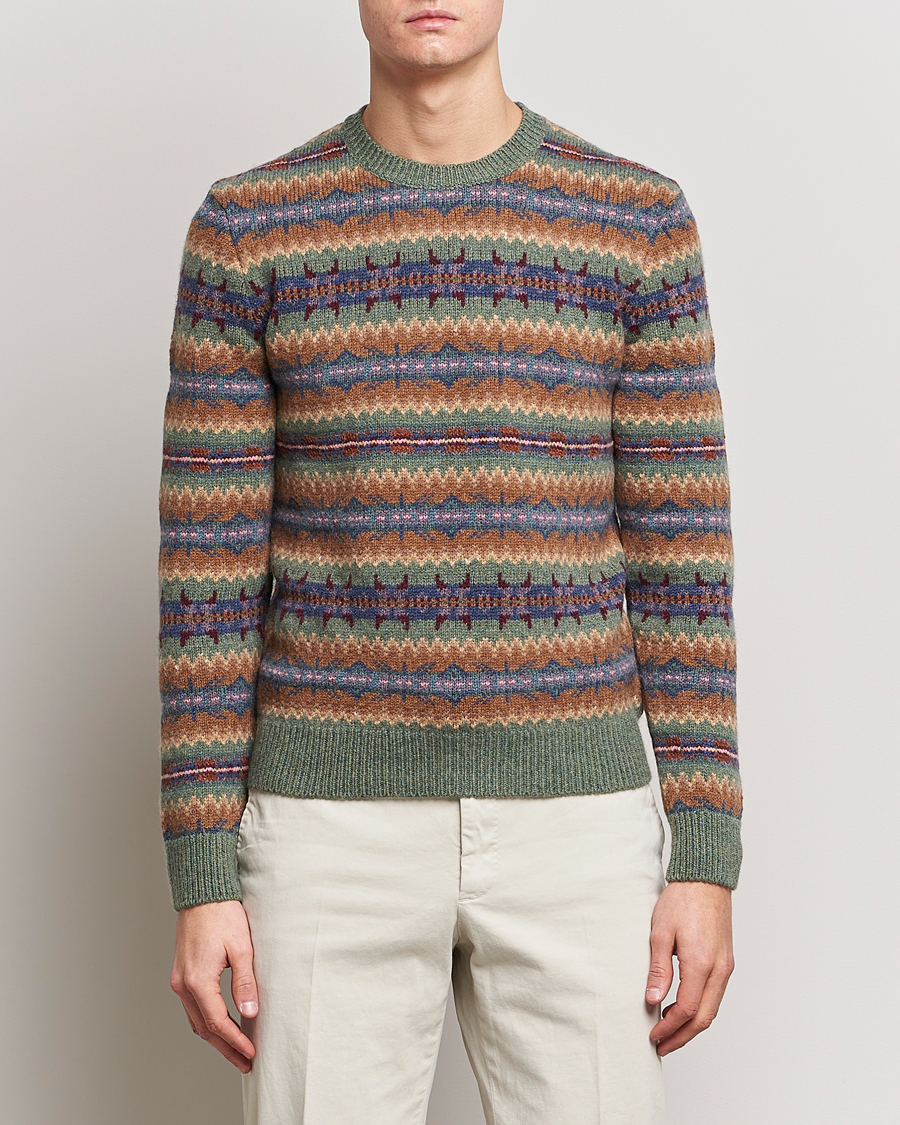 Herre | Ralph Lauren Purple Label | Ralph Lauren Purple Label | Fairisle Jacquard Sweater Tan Multi