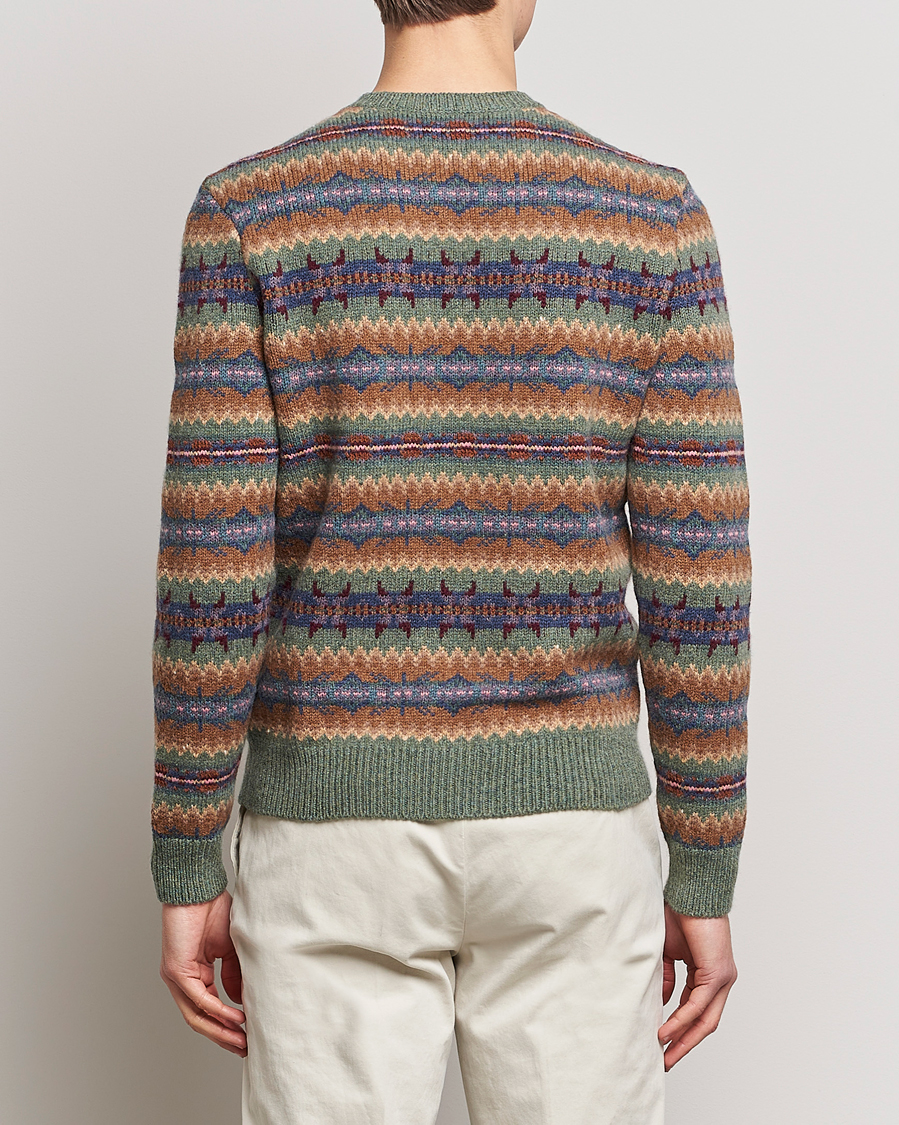 Herre | Trøjer | Ralph Lauren Purple Label | Fairisle Jacquard Sweater Tan Multi