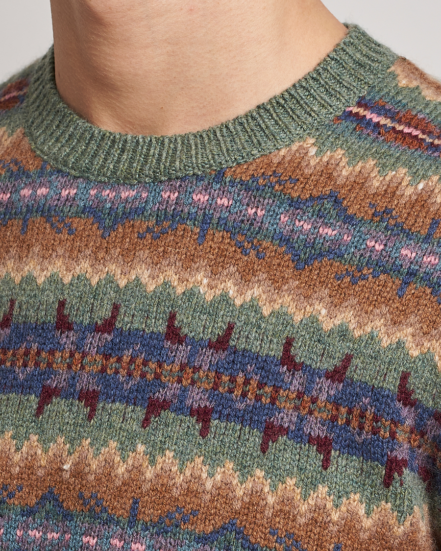Herre | Trøjer | Ralph Lauren Purple Label | Fairisle Jacquard Sweater Tan Multi