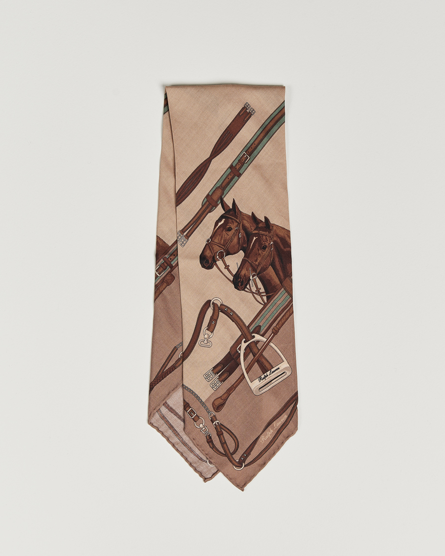 Herre | Ralph Lauren Purple Label Equestrian Cashmere Neckerchief Beige | Ralph Lauren Purple Label | Equestrian Cashmere Neckerchief Beige