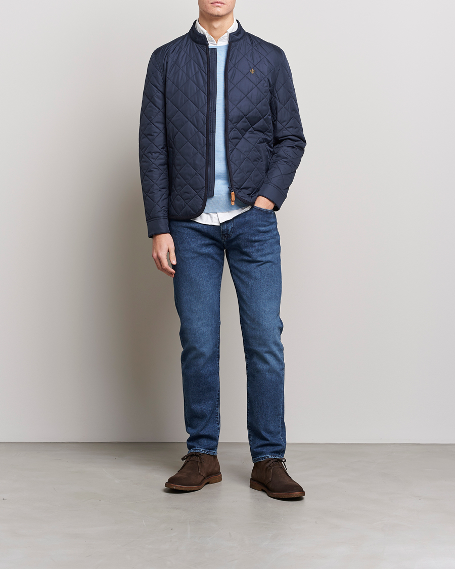 Herre | Jakker | Morris | Teddy Quilted Jacket Old Blue