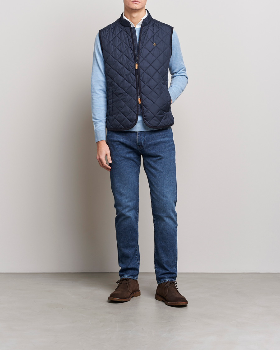 Herre | Morris Teddy Quilted Vest Old Blue | Morris | Teddy Quilted Vest Old Blue
