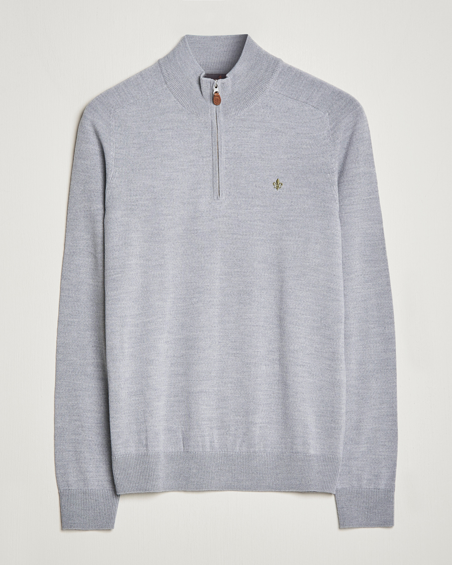 Herre | Trøjer | Morris | John Merino Half Zip Grey