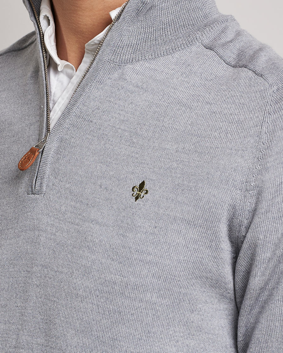 Herre | Trøjer | Morris | John Merino Half Zip Grey