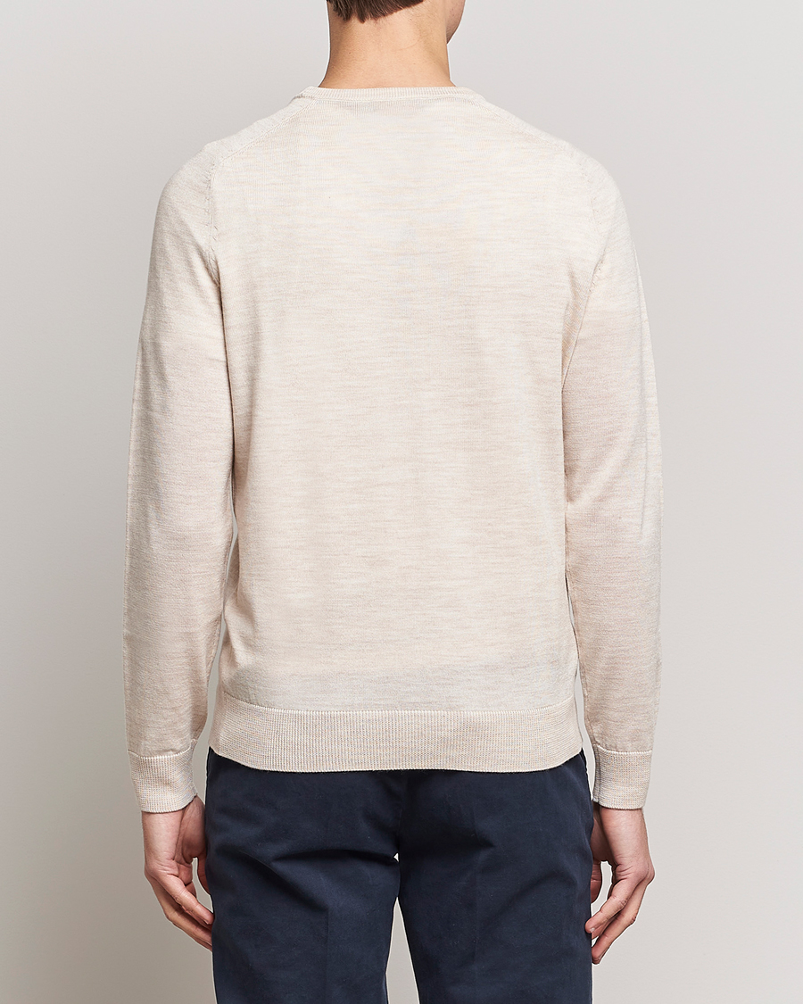 Herre | Trøjer | Morris | Merino Crew Neck Pullover Ecru