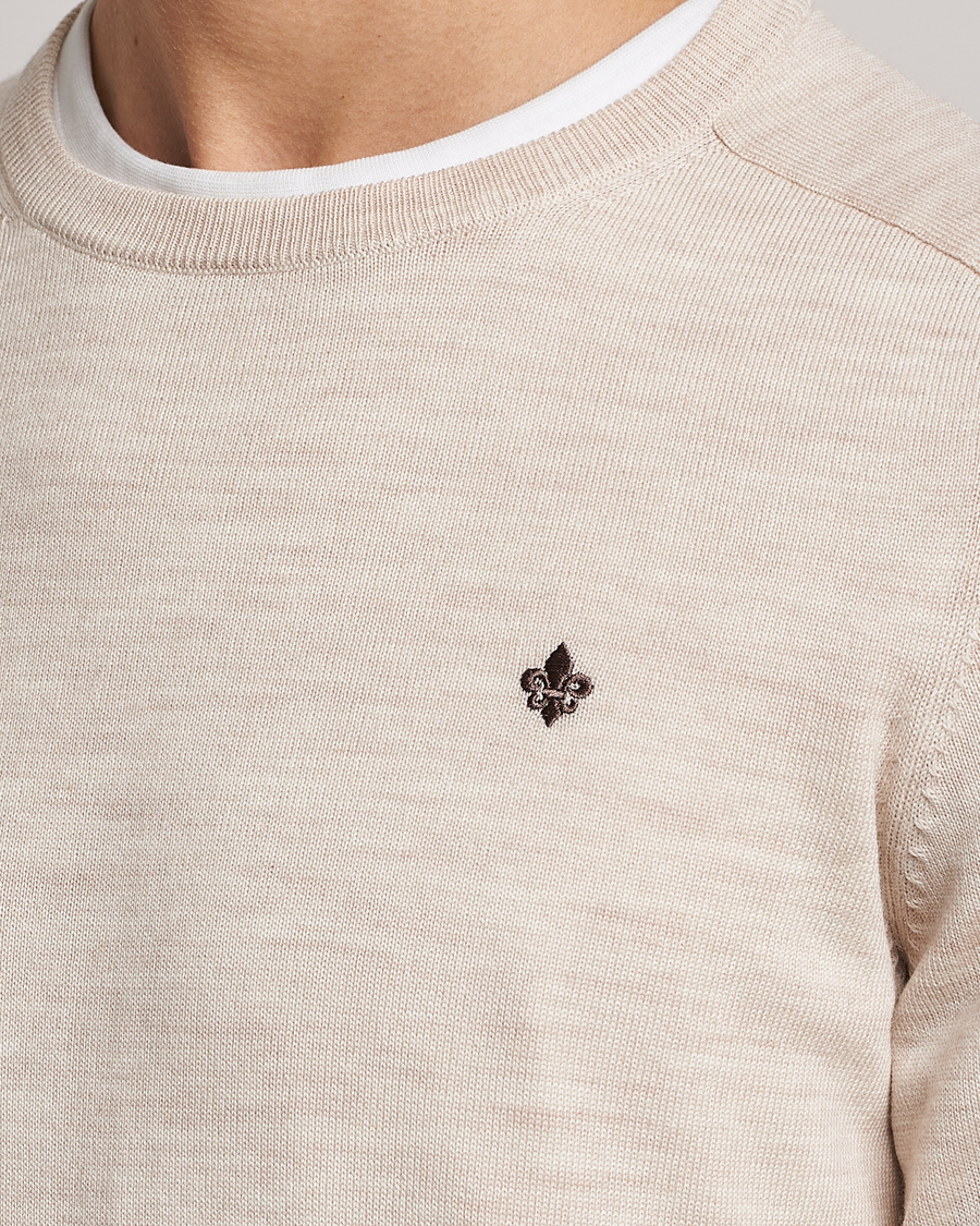 Herre | Trøjer | Morris | Merino Crew Neck Pullover Ecru