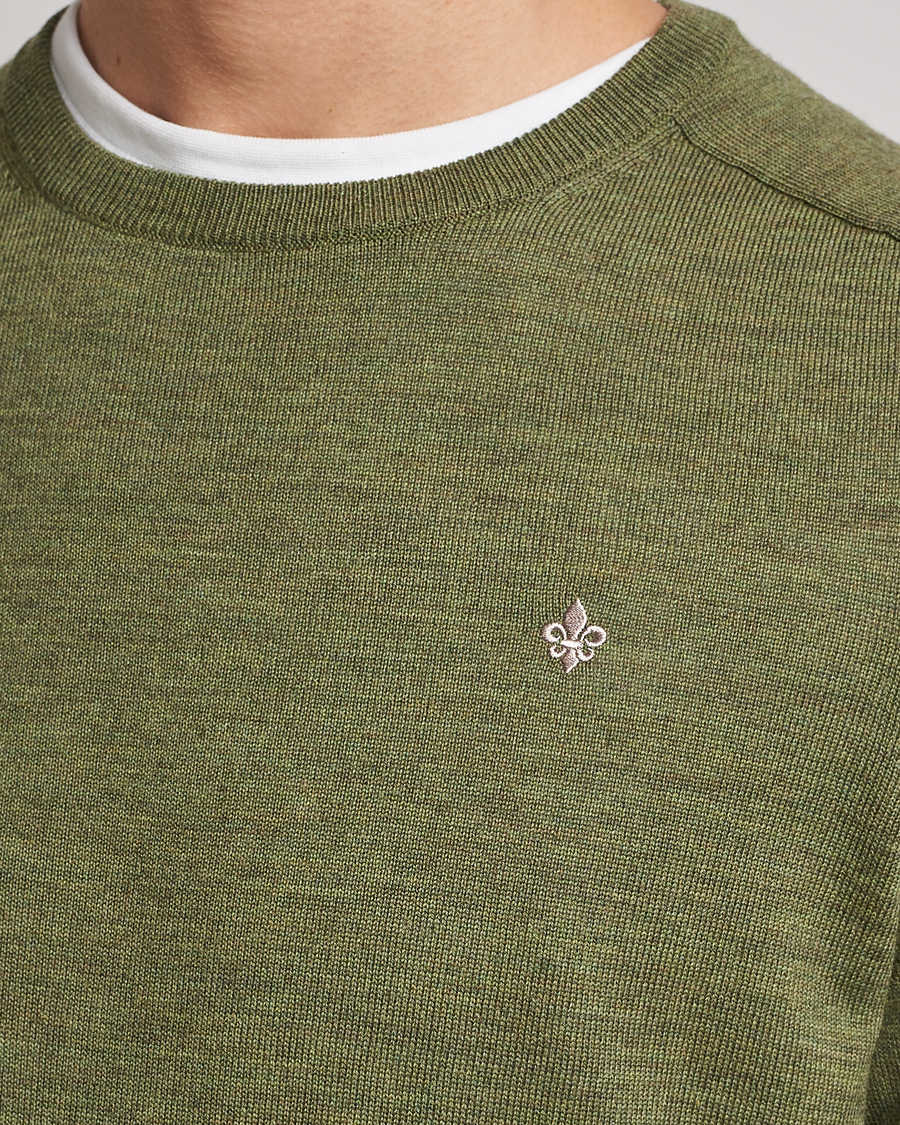 Herre | Trøjer | Morris | Merino Crew Neck Pullover Sage Green