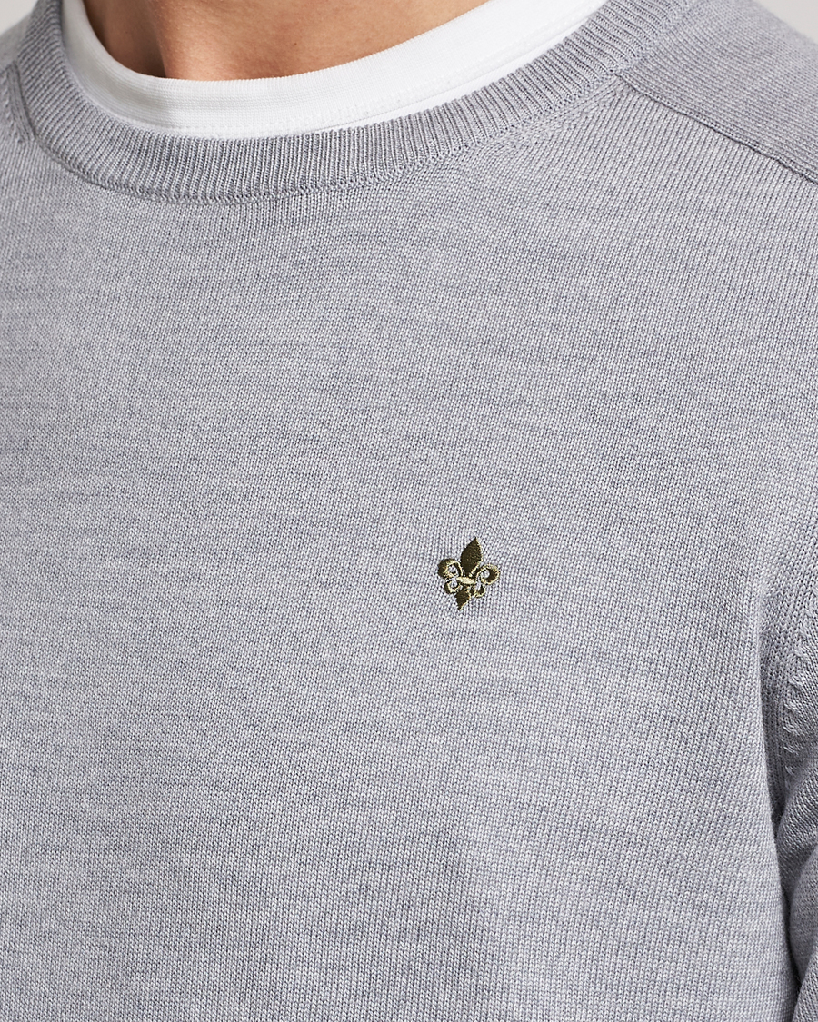 Herre | Trøjer | Morris | Merino Crew Neck Pullover Grey