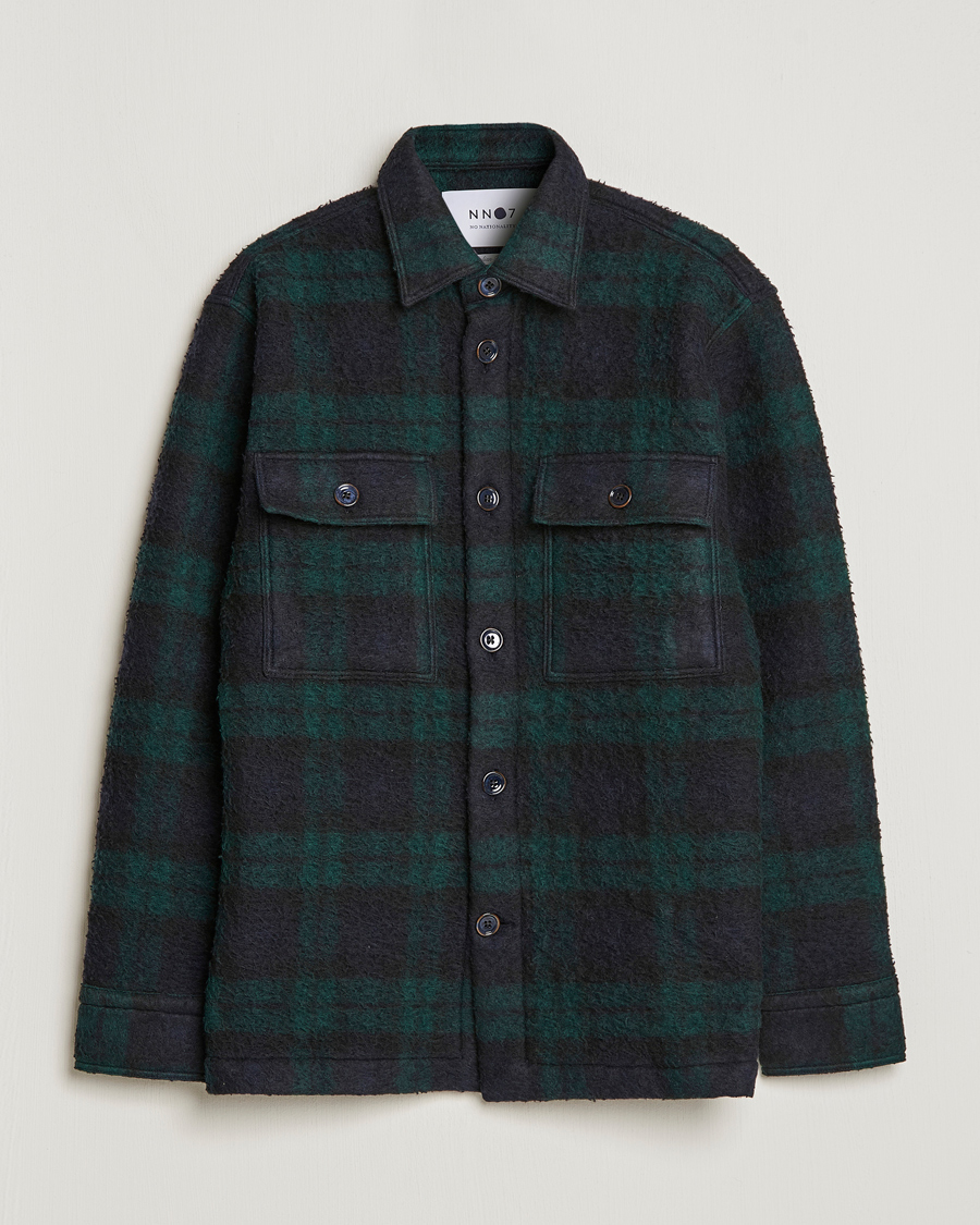 Herre | Jakker | NN07 | Soren Blackwatch Checked Jacket Navy/Green
