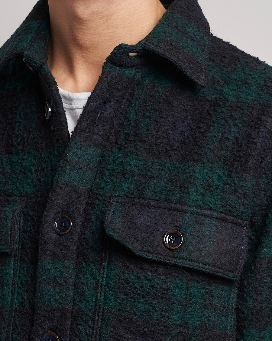Herre | Jakker | NN07 | Soren Blackwatch Checked Jacket Navy/Green