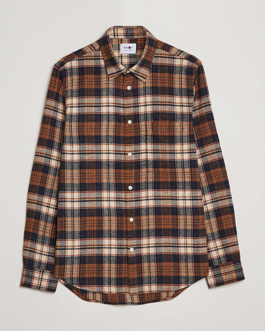 Herre | Skjorter | NN07 | Arne Brushed Cotton Checked Shirt Multi