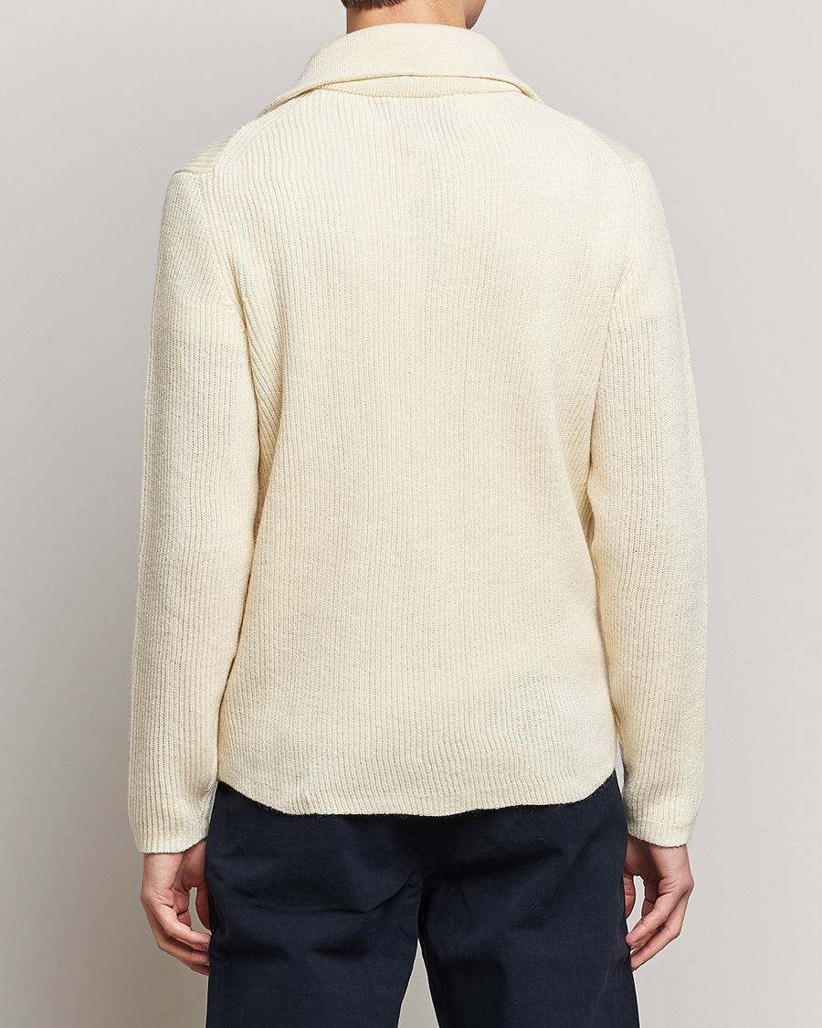 Herre | Trøjer | NN07 | Holger Knitted Ribbed Half Zip Ecur