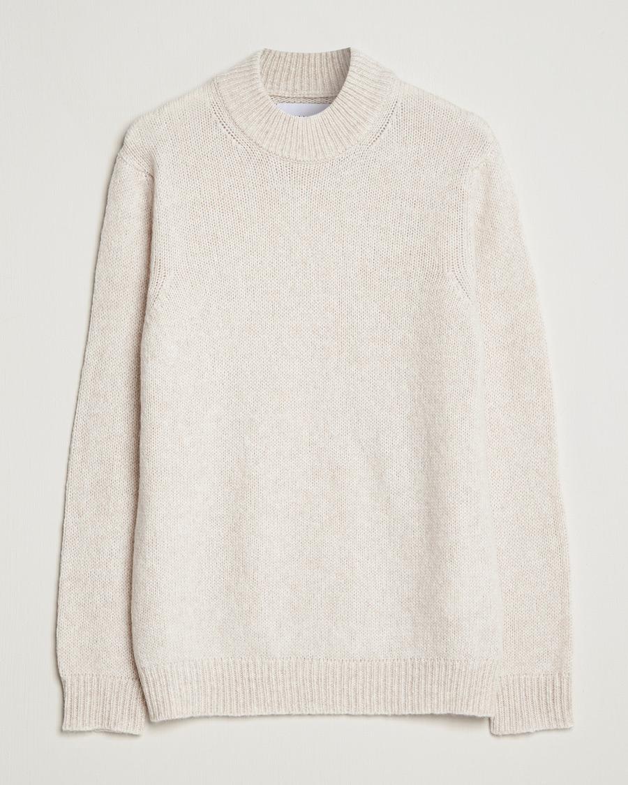Herre | Trøjer | NN07 | Nick Mock Neck Sweater Oat