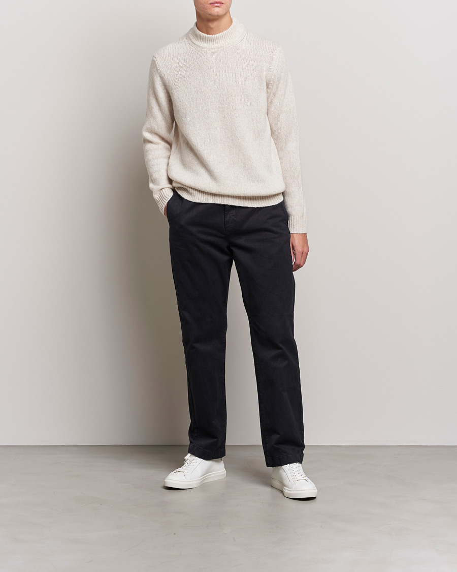 Herre | Trøjer | NN07 | Nick Mock Neck Sweater Oat