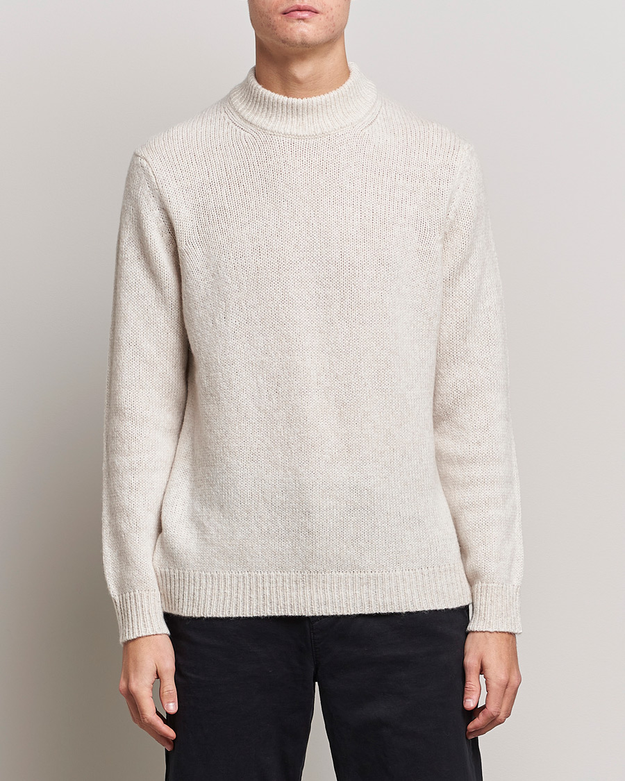 Herre | 30% udsalg | NN07 | Nick Mock Neck Sweater Oat