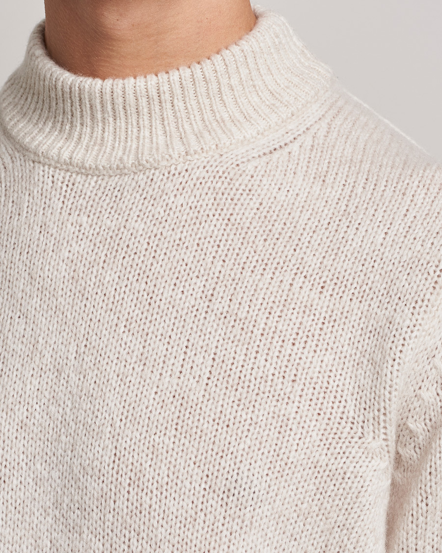 Herre | Trøjer | NN07 | Nick Mock Neck Sweater Oat