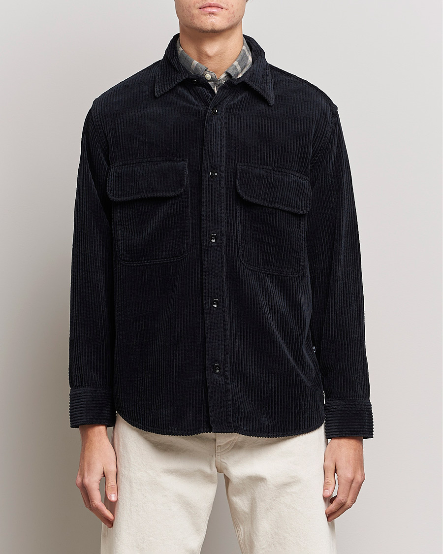 Herre | Skjorter | NN07 | Folmer Corduroy Overshirt Black