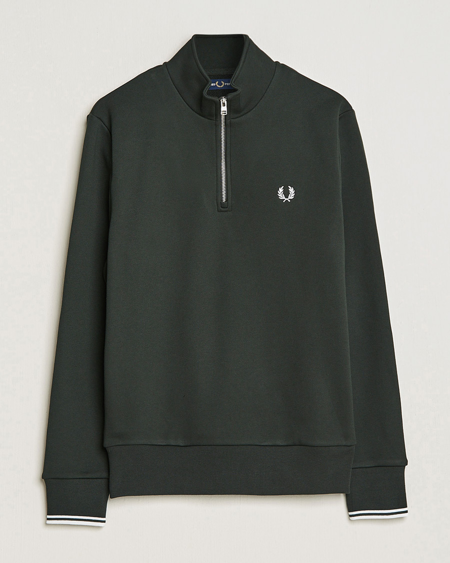 Herre | Trøjer | Fred Perry | Half Zip Sweatshirt Night Green