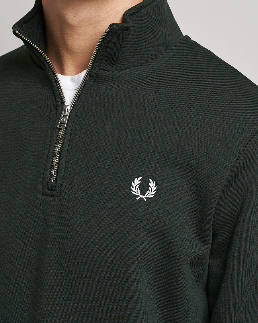 Herre | Trøjer | Fred Perry | Half Zip Sweatshirt Night Green