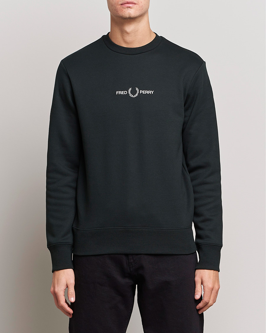 Herre |  | Fred Perry | Emboided  Sweatshirt Night Green