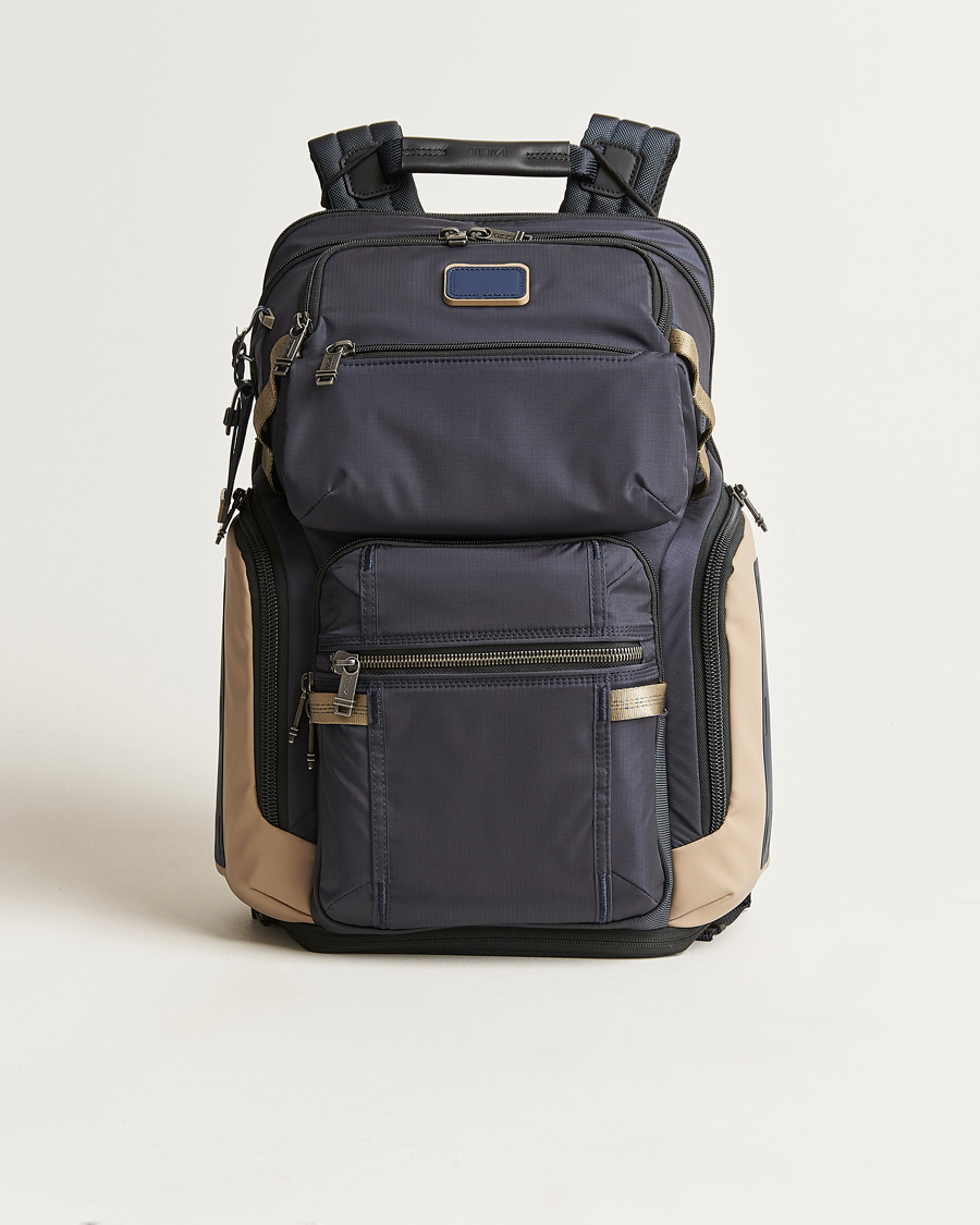 Herre | TUMI Alpha Bravo Nomadic Backpack Midnight Navy/Khaki | TUMI | Alpha Bravo Nomadic Backpack Midnight Navy/Khaki