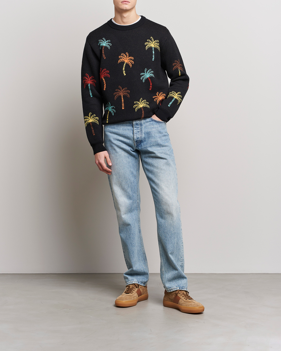 Herre | Trøjer | Alanui | Palm Tree Jacquard Sweater Black
