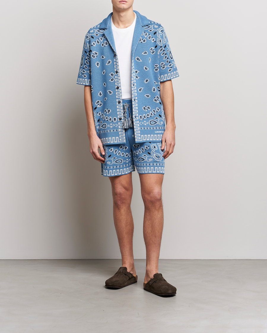 Herre | Skjorter | Alanui | Bandana Print Camp Shirt Light Blue