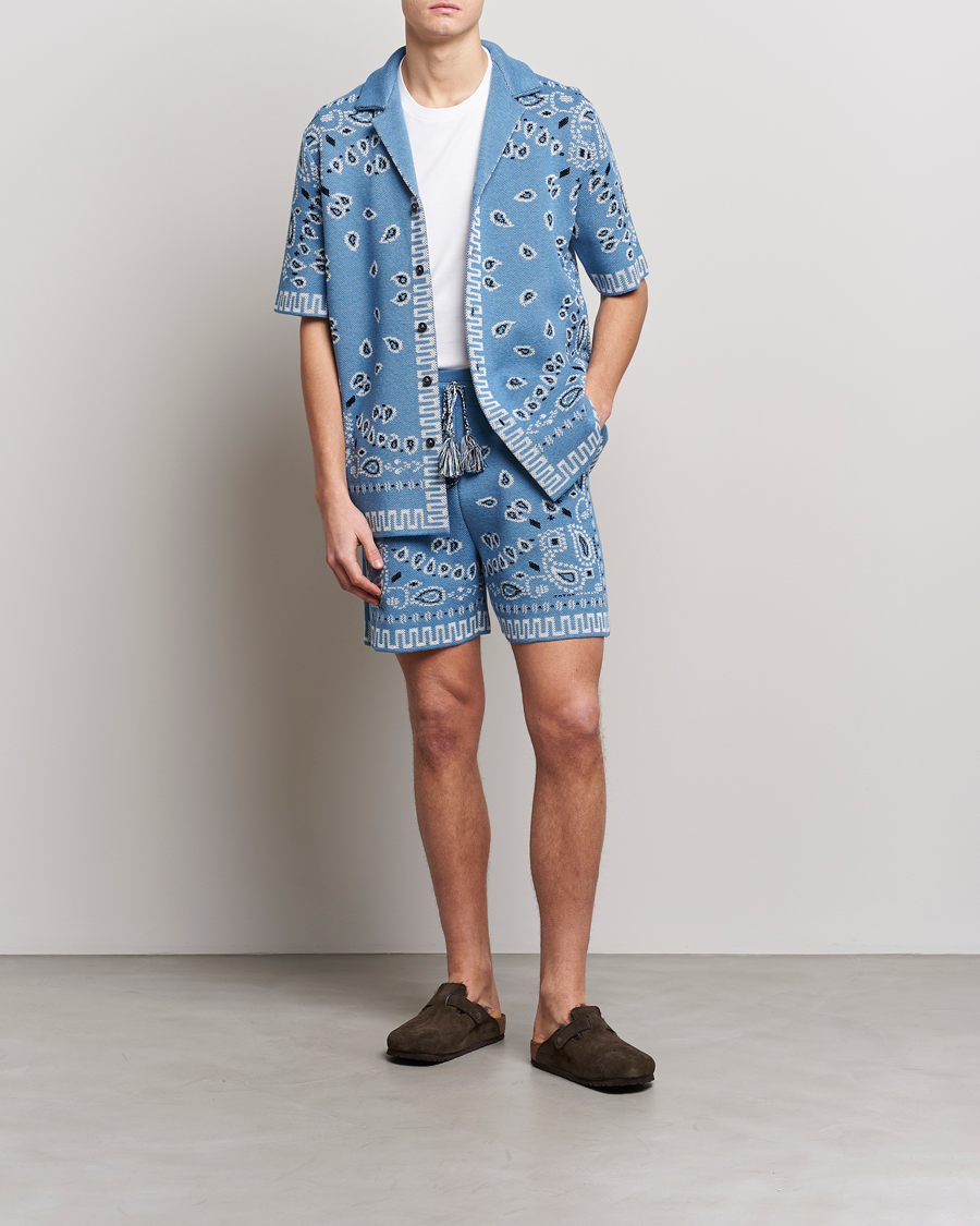 Herre | Shorts | Alanui | Bandana Print Shorts Light Blue