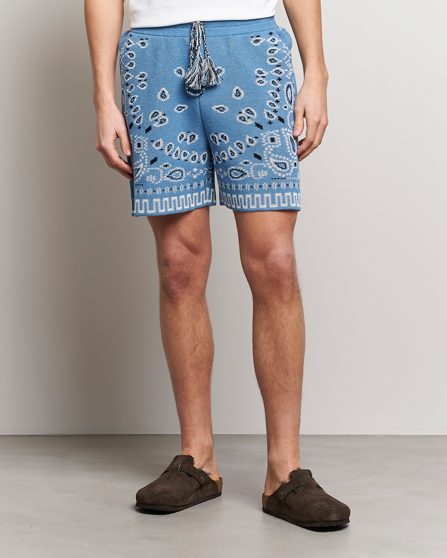 Herre | Shorts | Alanui | Bandana Print Shorts Light Blue