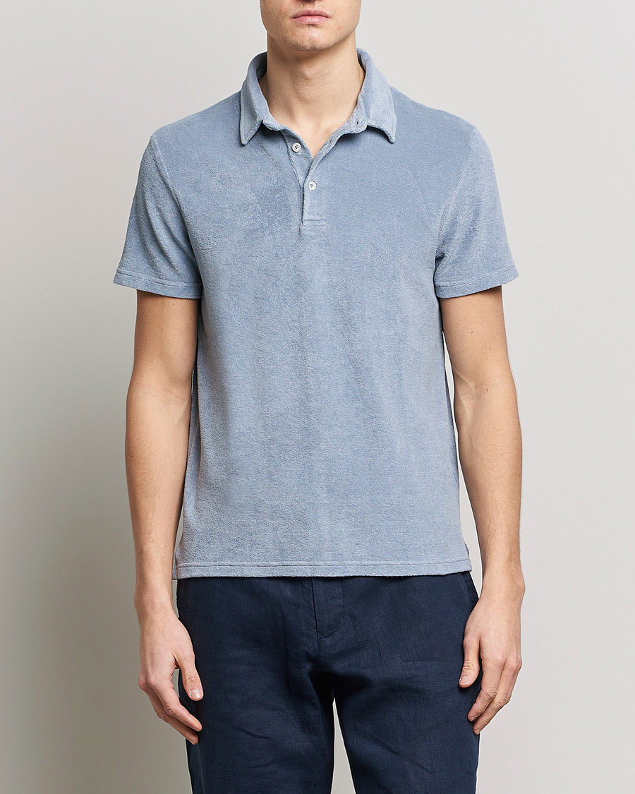 Herre | Polotrøjer | Altea | Short Sleeve Terry Polo Dusty Blue