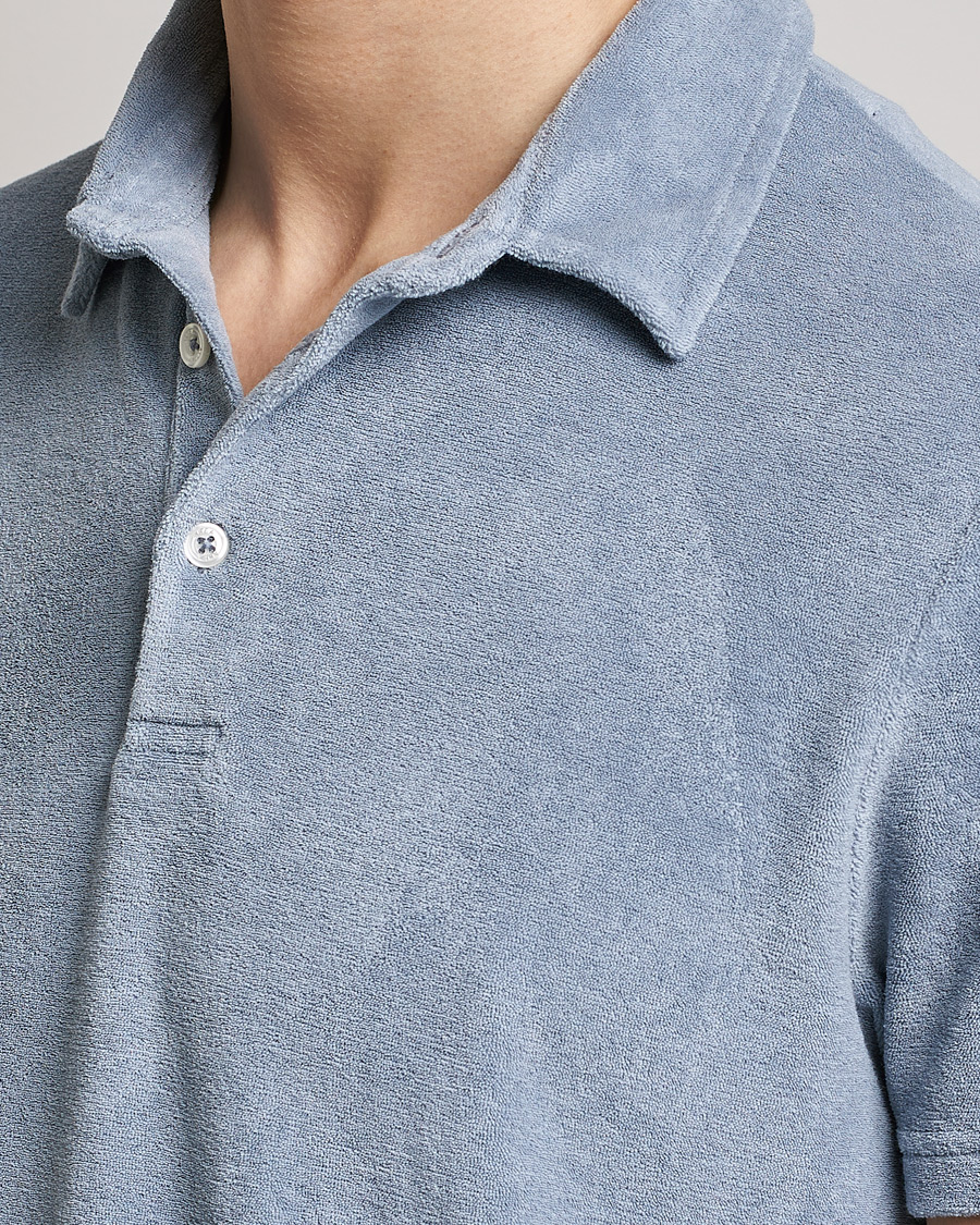 Herre | Polotrøjer | Altea | Short Sleeve Terry Polo Dusty Blue
