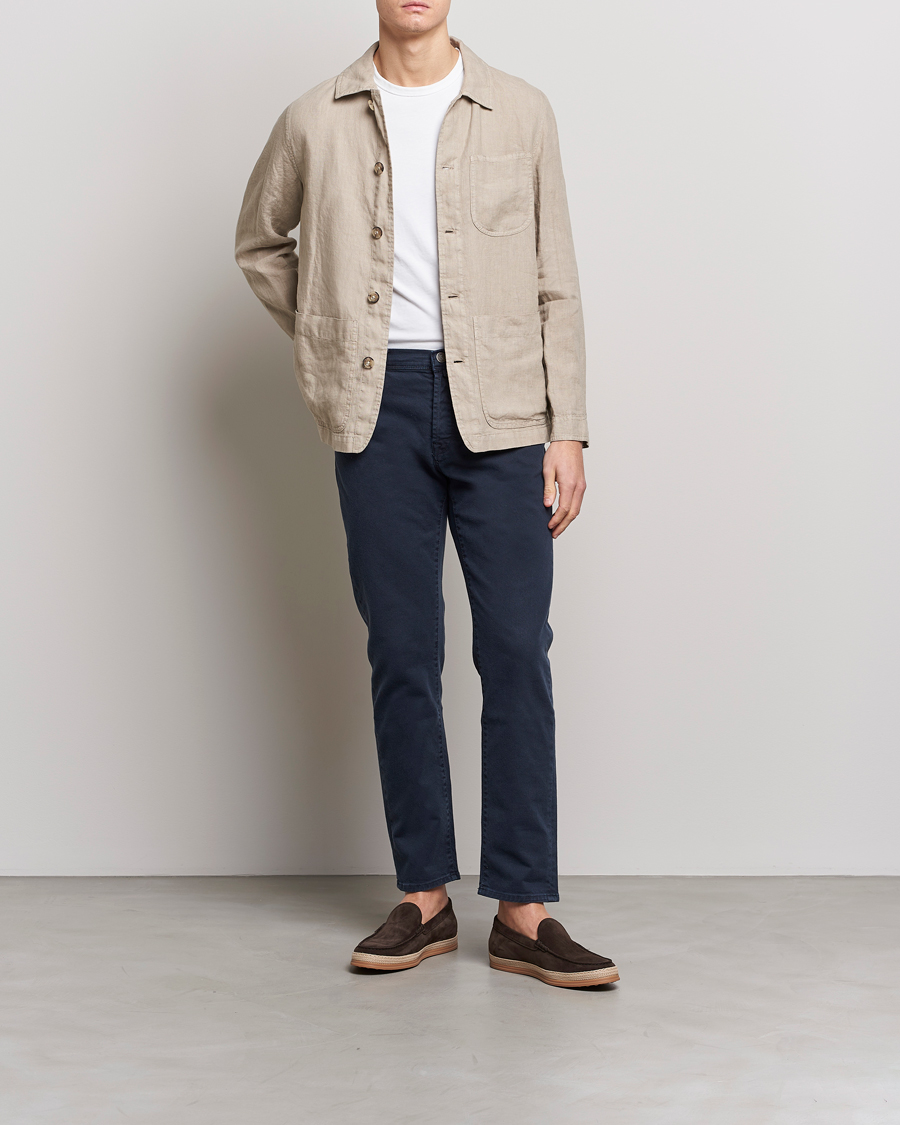 Herre | Skjorter | Altea | Linen Shirt Jacket Beige