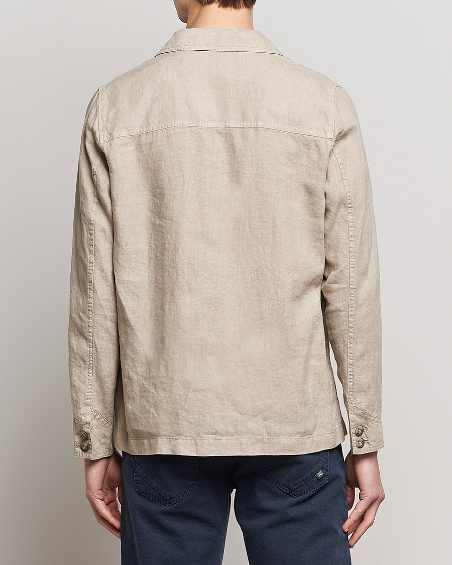 Herre | Skjorter | Altea | Linen Shirt Jacket Beige