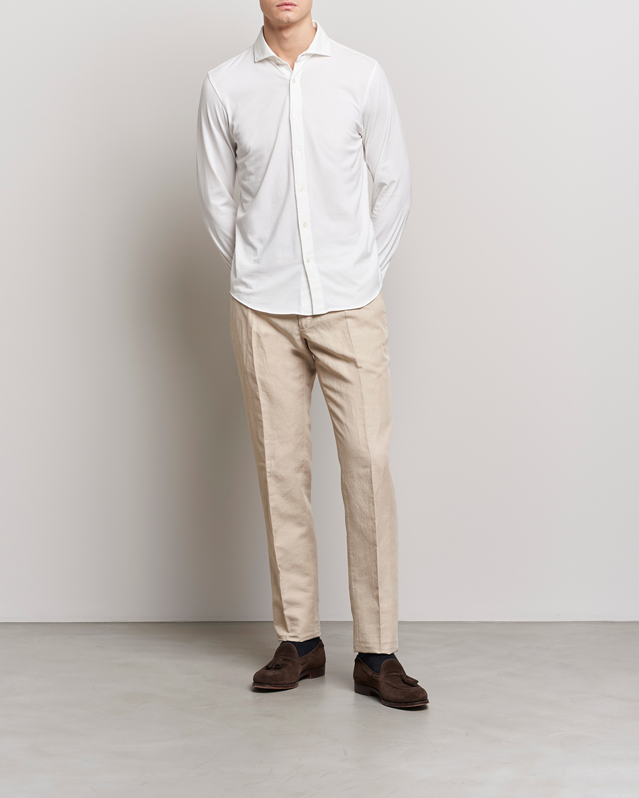Herre | Skjorter | Altea | Jersey Stretch Shirt White