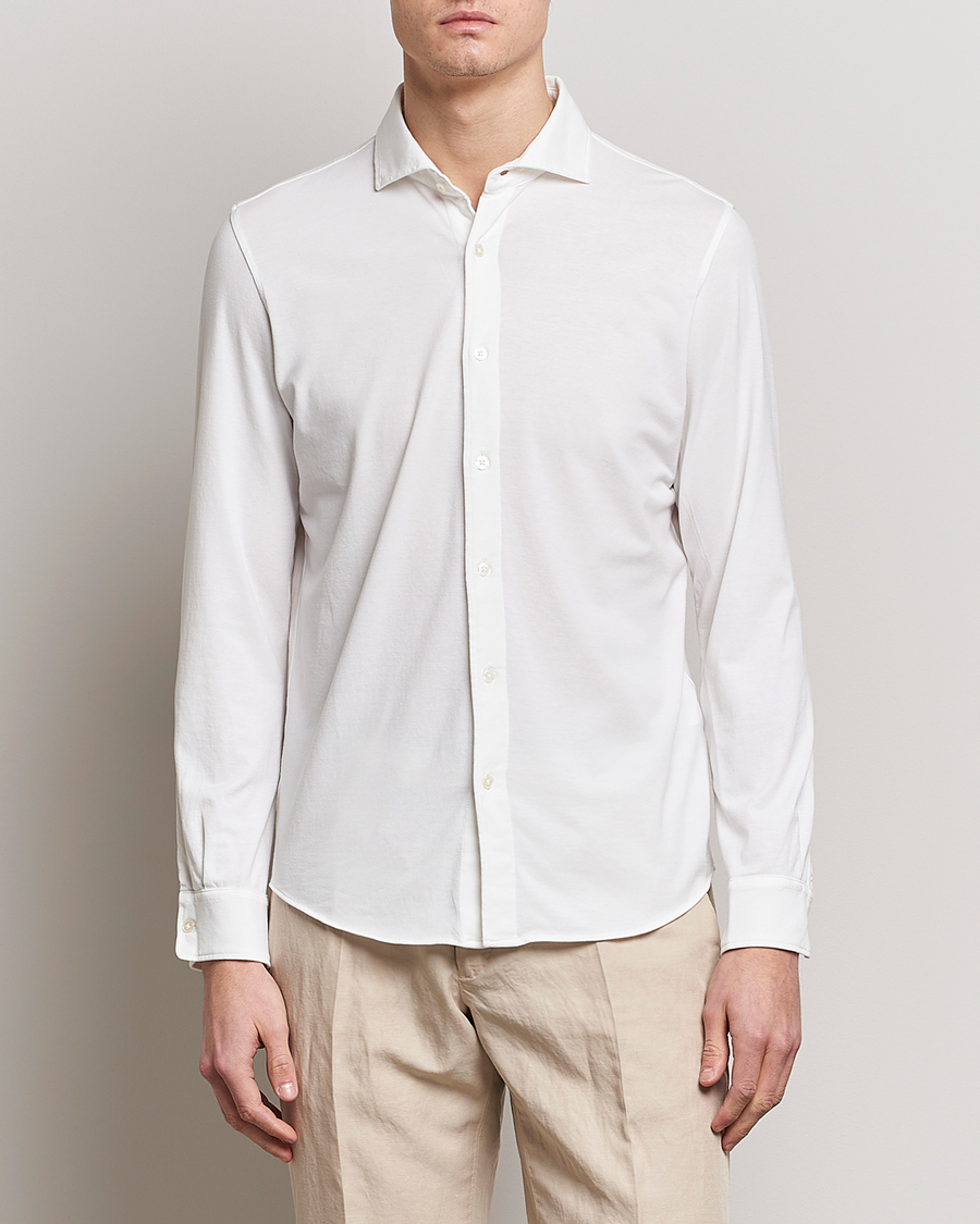 Herre | Skjorter | Altea | Jersey Stretch Shirt White
