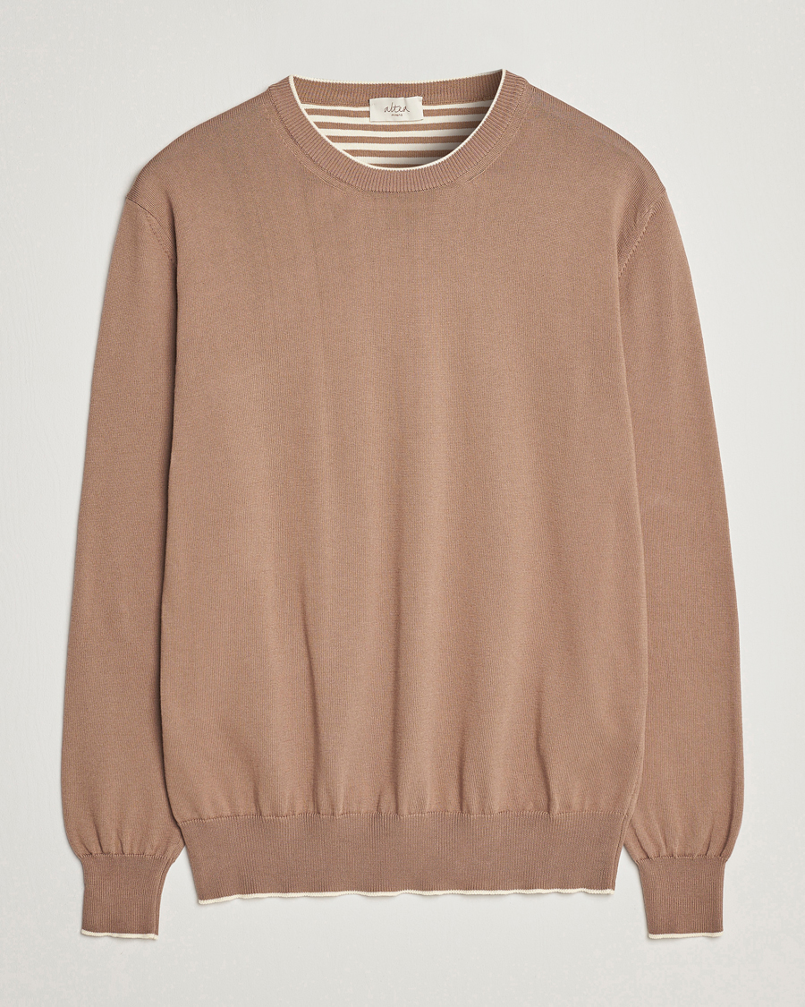 Herre | Trøjer | Altea | Soft Cotton Pullover Beige