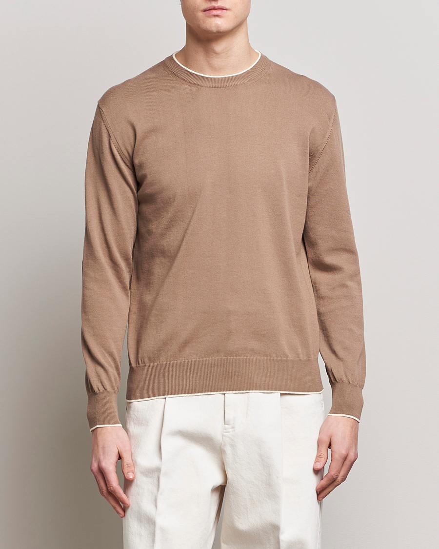 Herre | Trøjer | Altea | Soft Cotton Pullover Beige