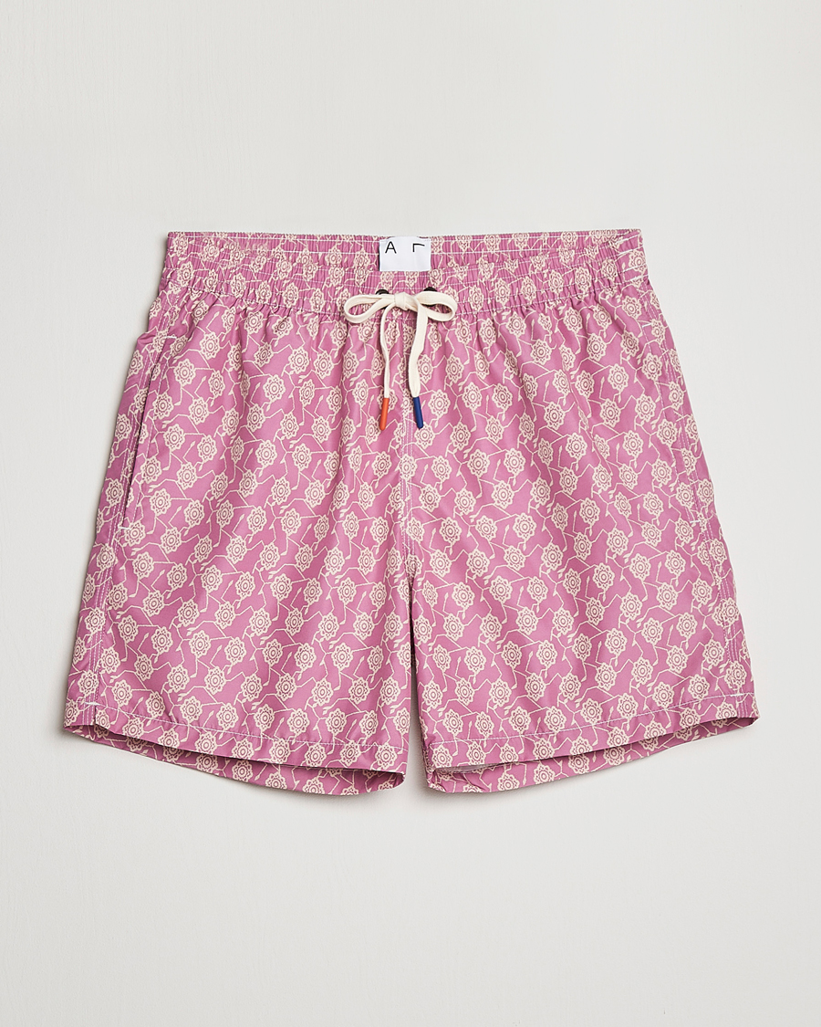 Herre | Badebukser | Altea | Printed Swim Trunks Pale Burgundy