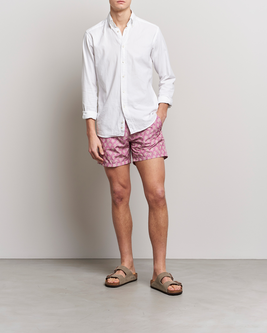 Herre | Badebukser | Altea | Printed Swim Trunks Pale Burgundy