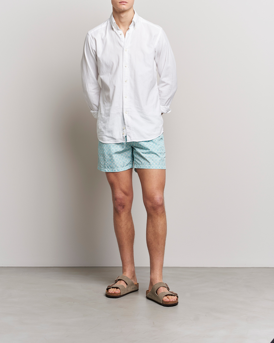 Herre | Badebukser | Altea | Printed Swim Trunks Light Blue