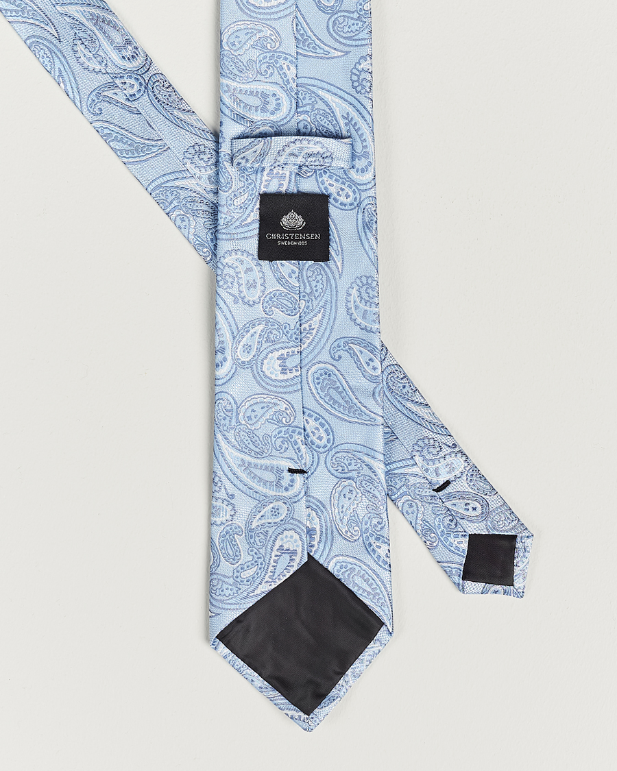 Herre | Amanda Christensen Box Set Silk 8cm Tie With Pocket Square Blue | Amanda Christensen | Box Set Silk 8cm Tie With Pocket Square Blue