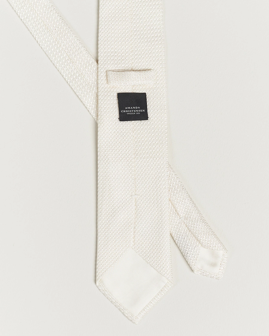 Herre |  | Amanda Christensen | Silk Grenadine 8 cm Tie White