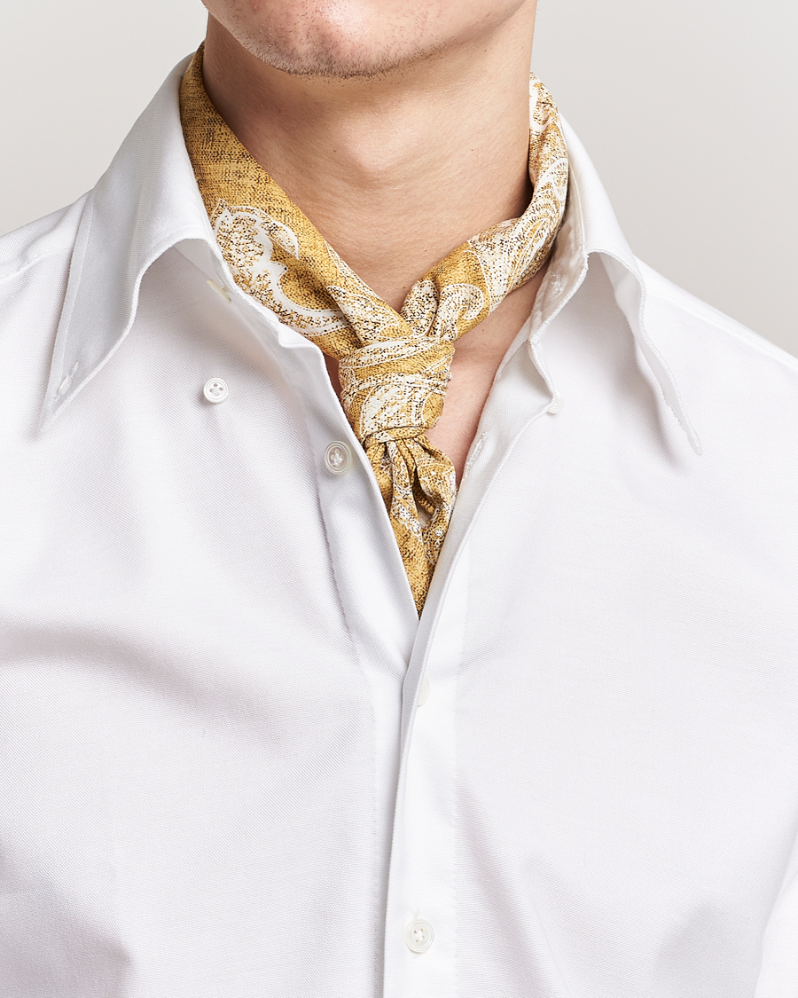 Herre | Amanda Christensen Cotton Voilé Printed Bandana Yellow | Amanda Christensen | Cotton Voilé Printed Bandana Yellow