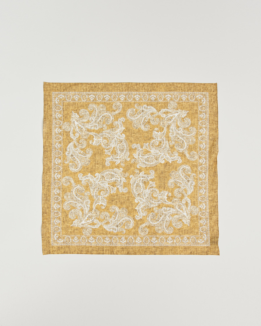 Herre | Amanda Christensen Cotton Voilé Printed Bandana Yellow | Amanda Christensen | Cotton Voilé Printed Bandana Yellow