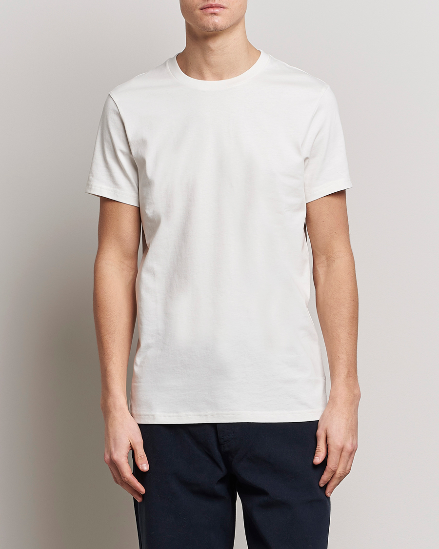 Herre | T-Shirts | Bread & Boxers | Heavy Cotton Crew Neck Tee Ivory