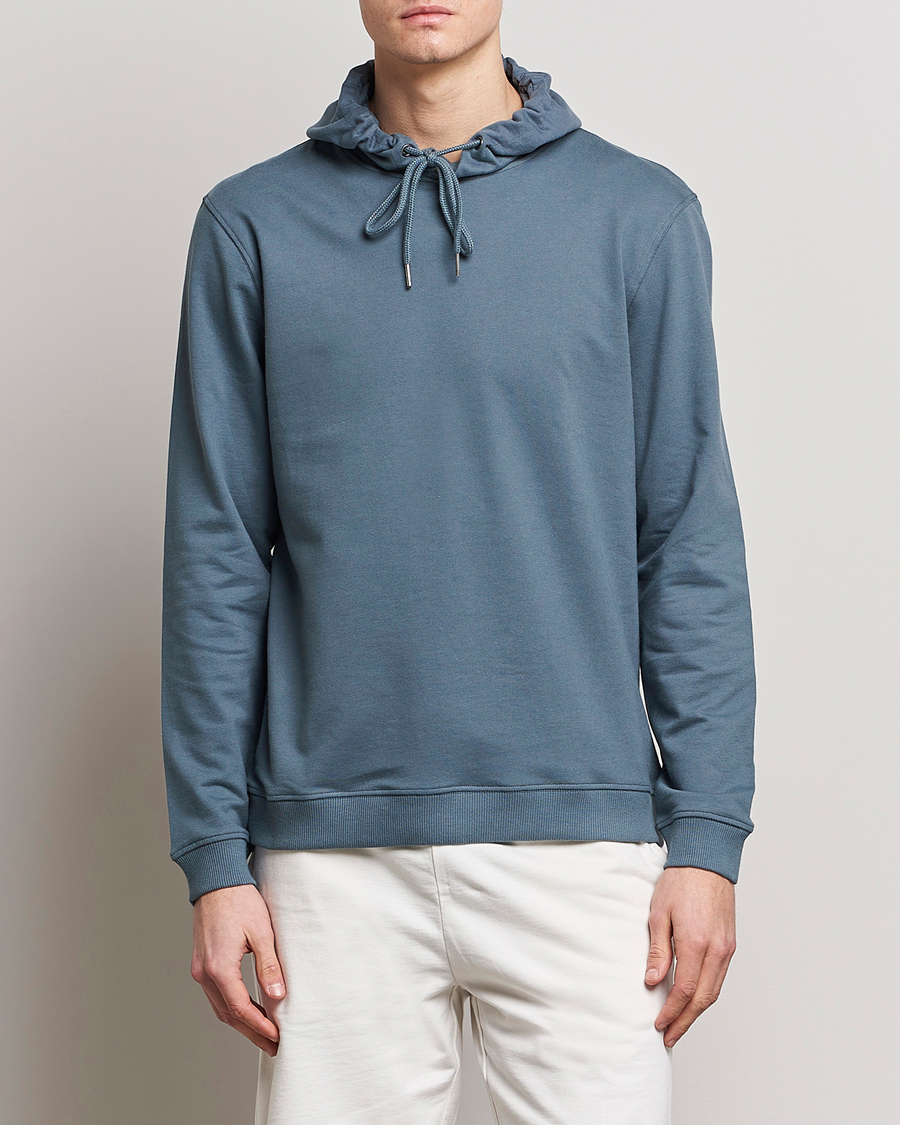 Herre | Trøjer | Bread & Boxers | Loungwear Hoodie Smoky Blue